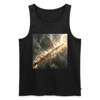 Querflöte - Männer Premium Bio Tank Top - Schwarz - Vorne - Michal (187cm)