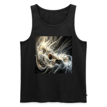 Ukulele - Männer Premium Bio Tank Top - Schwarz - Vorne - AI Model Male 178 light (178cm)