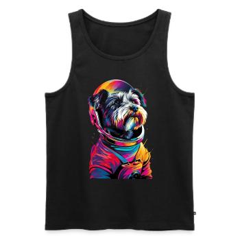 Zwergschnauzer - Männer Premium Bio Tank Top - Schwarz - Vorne - Michal (187cm)