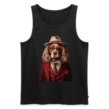 Cocker Spaniel - Männer Premium Bio Tank Top - Schwarz - Vorne - Michal (187cm)