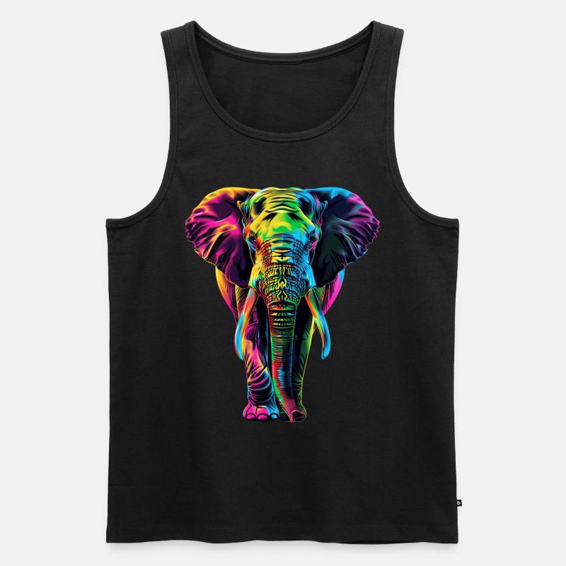 Elefant - Männer Premium Bio Tank Top - Schwarz