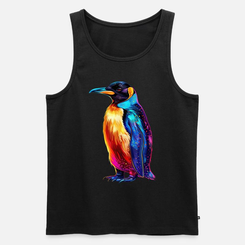 Pinguin - Männer Premium Bio Tank Top - Schwarz