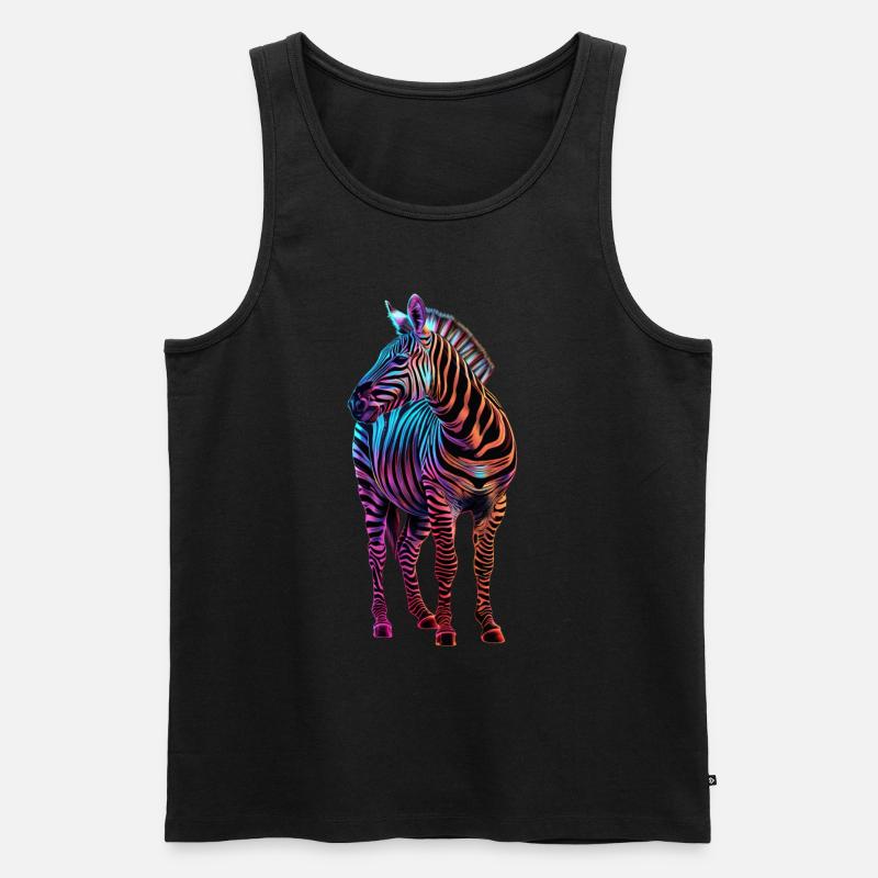 Zebra - Männer Premium Bio Tank Top - Schwarz