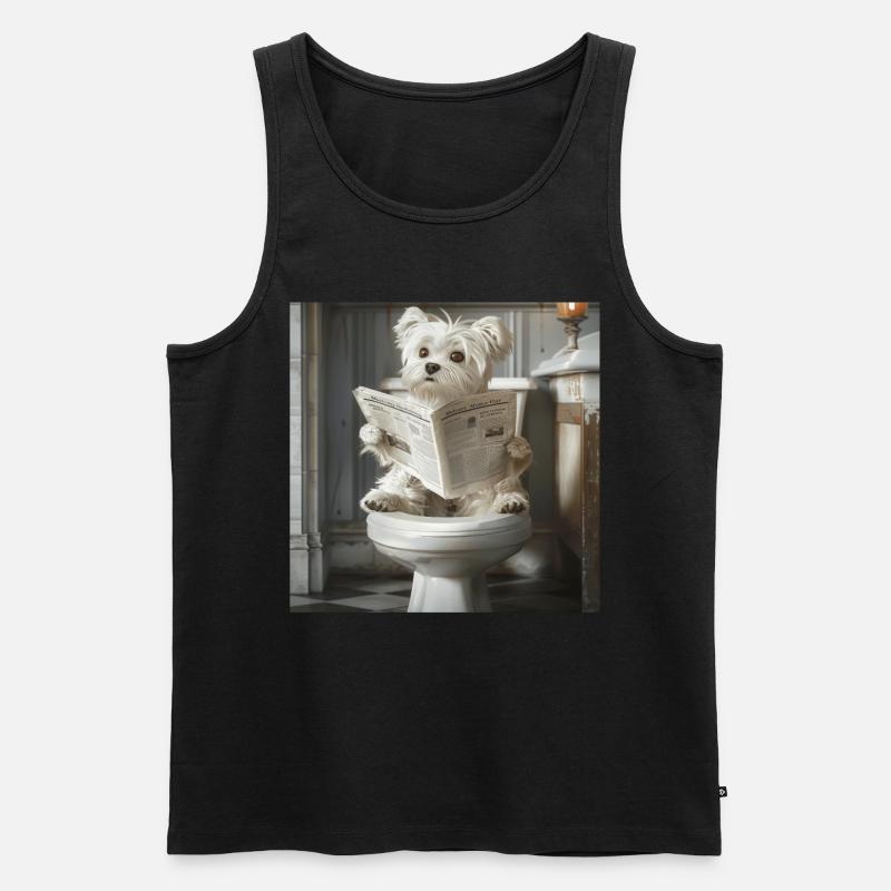 Maltesisch - Männer Premium Bio Tank Top - Schwarz