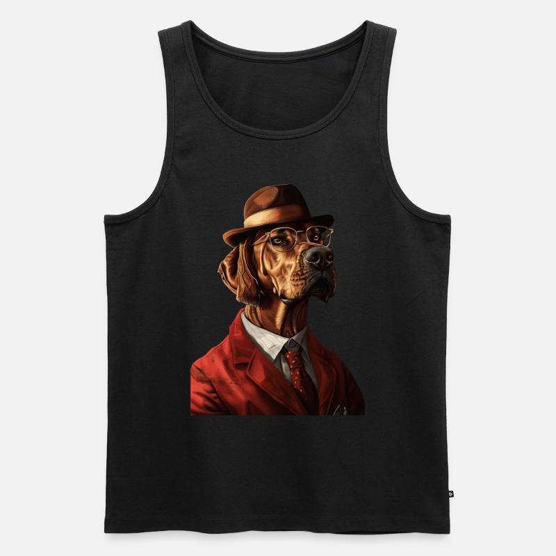 Rhodesian Ridgeback - Männer Premium Bio Tank Top - Schwarz