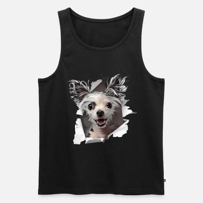 Chinesischer Schopfhund - Männer Premium Bio Tank Top - Schwarz