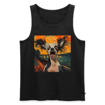 Chinesischer Schopfhund - Männer Premium Bio Tank Top - Schwarz - Vorne - Michal (187cm)
