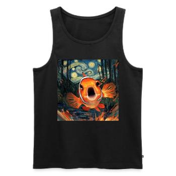 Clownfisch - Männer Premium Bio Tank Top - Schwarz - Vorne - AI Model Male 178 light (178cm)