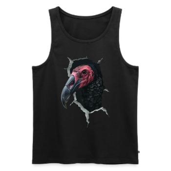 Geier - Männer Premium Bio Tank Top - Schwarz - Vorne - Michal (187cm)