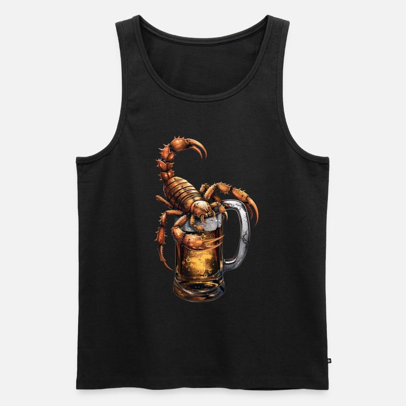 Scorpion Bier - Männer Premium Bio Tank Top - Schwarz