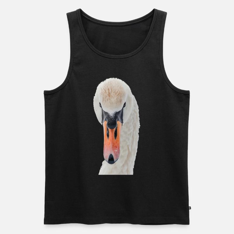 Schwan - Männer Premium Bio Tank Top - Schwarz
