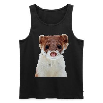Wiesel - Männer Premium Bio Tank Top - Schwarz - Vorne - Michal (187cm)