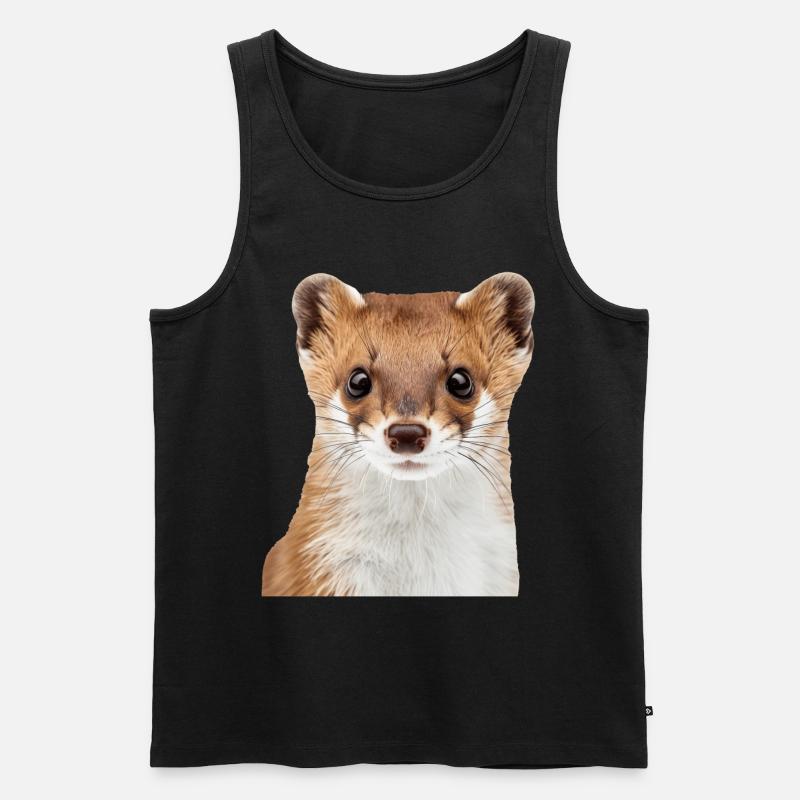 Hermelin - Männer Premium Bio Tank Top - Schwarz