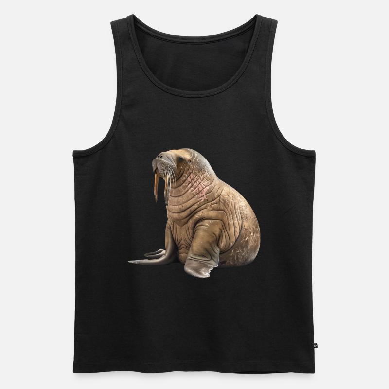 Walross - Männer Premium Bio Tank Top - Schwarz