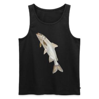 Tarpon - Männer Premium Bio Tank Top - Schwarz - Vorne - Michal (187cm)