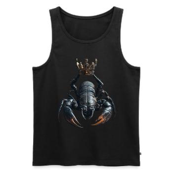 Skorpion - Männer Premium Bio Tank Top - Schwarz - Vorne - AI Model Male 178 light (178cm)