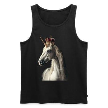 Einhorn - Männer Premium Bio Tank Top - Schwarz - Vorne - Michal (187cm)