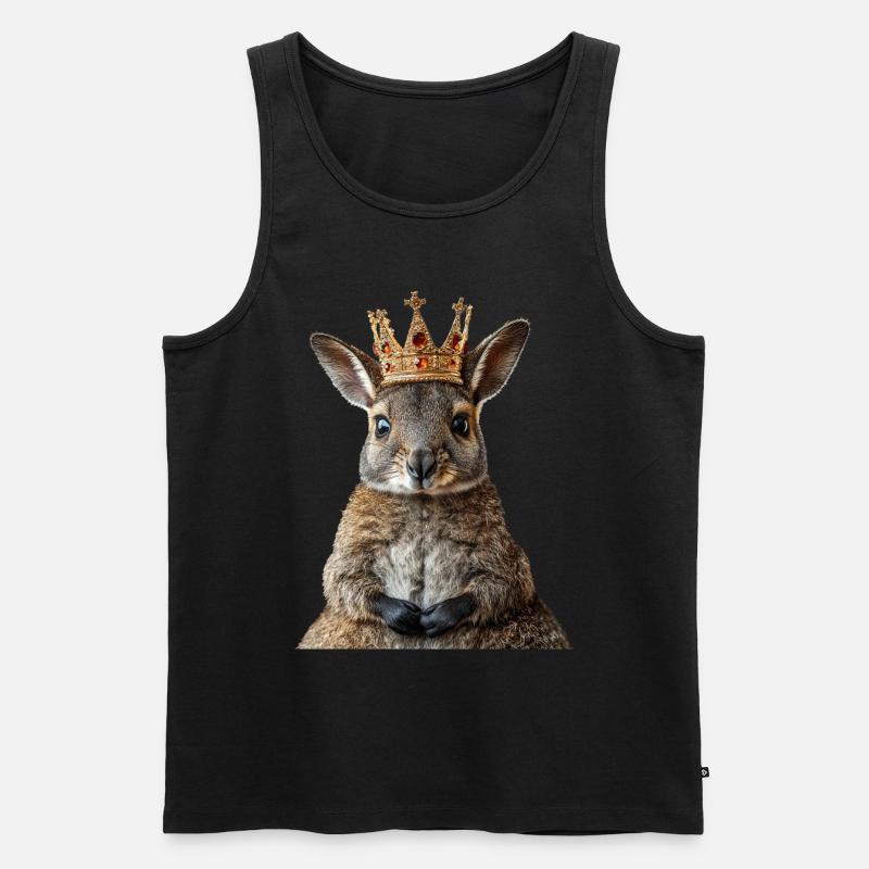 Wallaby - Männer Premium Bio Tank Top - Schwarz