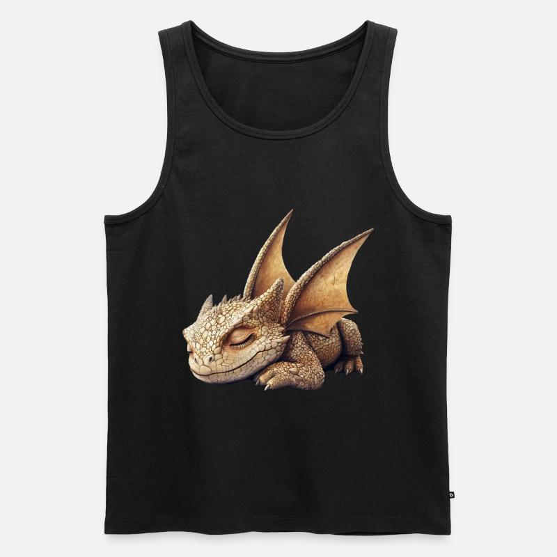 Drachen - Männer Premium Bio Tank Top - Schwarz
