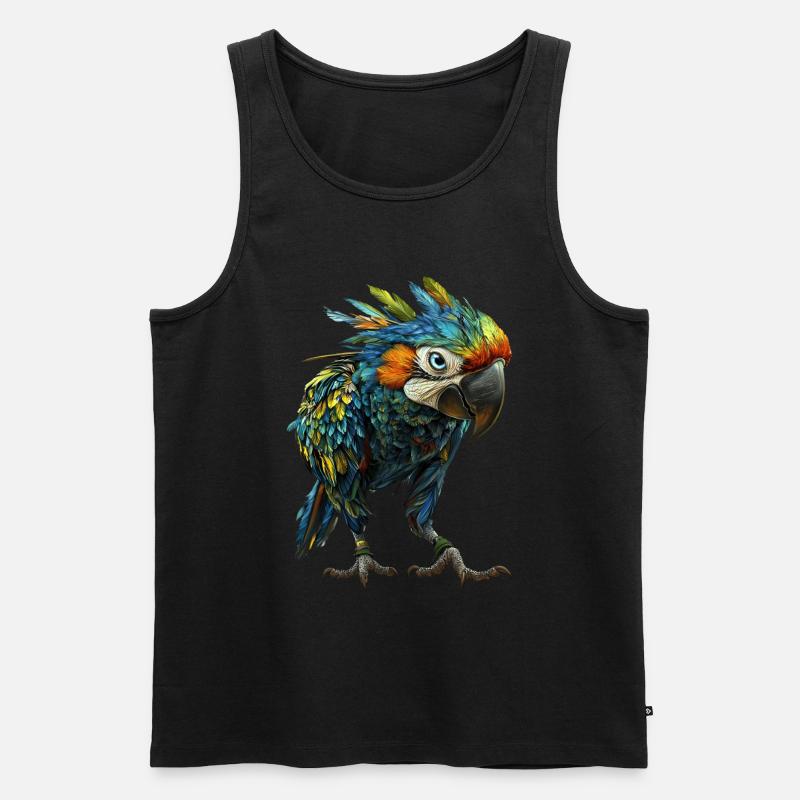 Papagei - Männer Premium Bio Tank Top - Schwarz