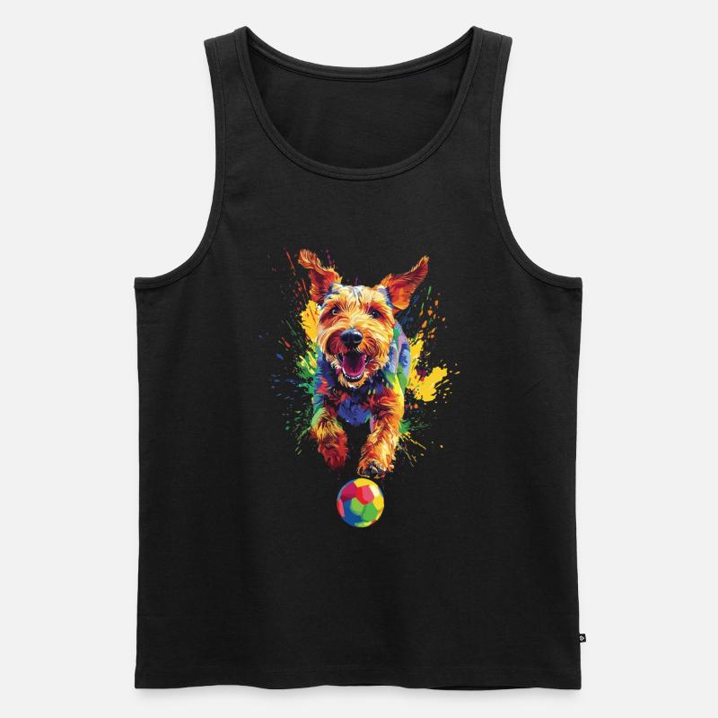 Airedale Terrier - Männer Premium Bio Tank Top - Schwarz