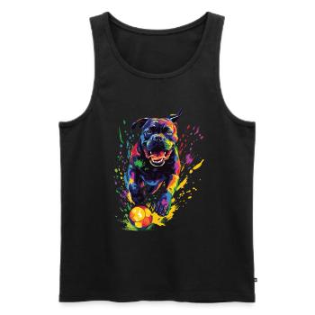 Cane Corso - Männer Premium Bio Tank Top - Schwarz - Vorne - Michal (187cm)