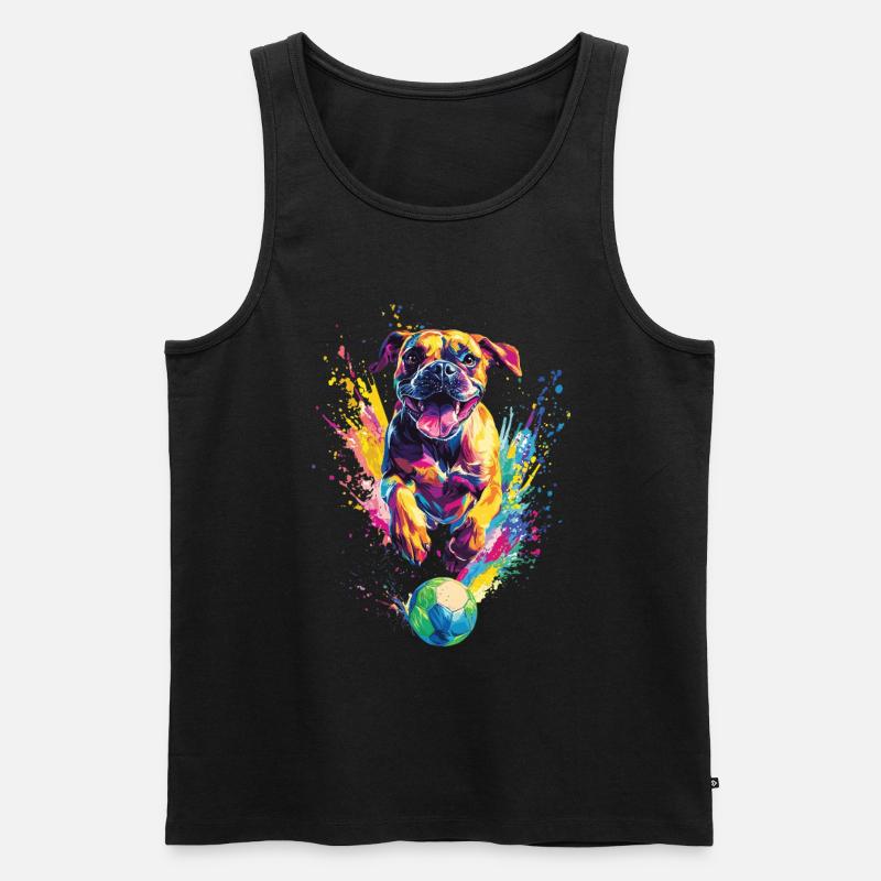 Boxer - Männer Premium Bio Tank Top - Schwarz