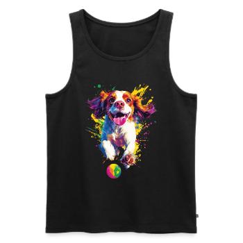 Cavalier King Charles - Männer Premium Bio Tank Top - Schwarz - Vorne - AI Model Male 178 light (178cm)