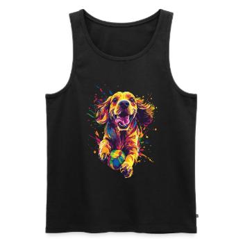 Cocker Spaniel - Männer Premium Bio Tank Top - Schwarz - Vorne - AI Model Male 178 light (178cm)