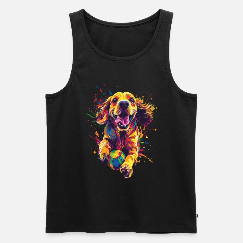 Cocker Spaniel - Männer Premium Bio Tank Top - Schwarz