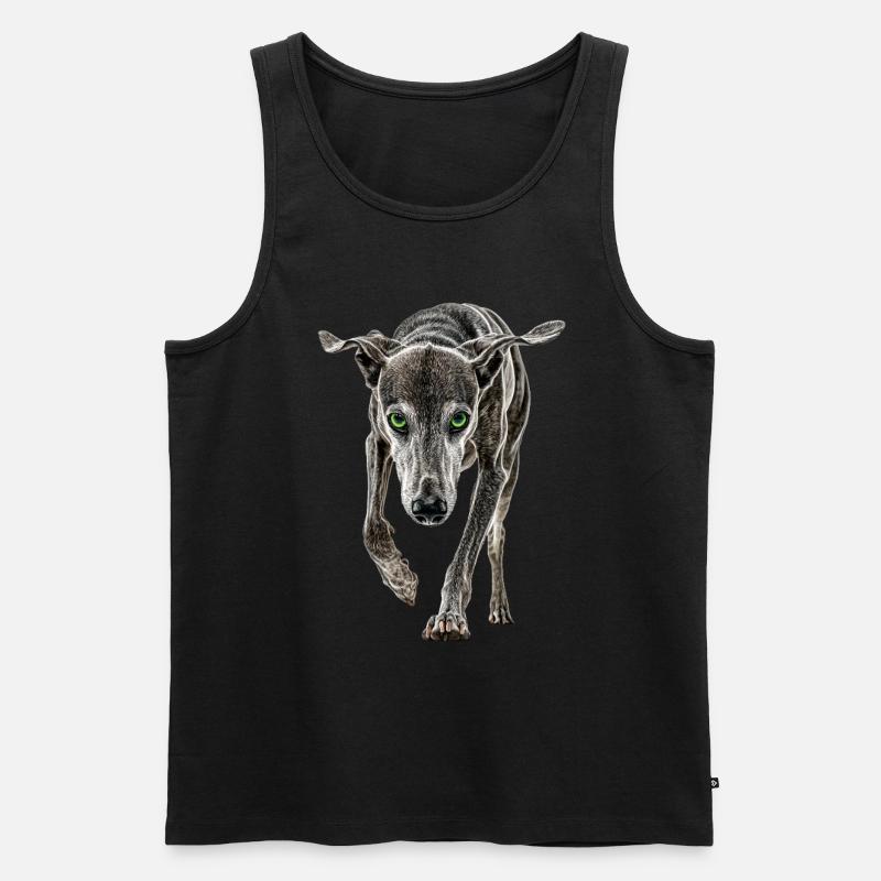 Windhund - Männer Premium Bio Tank Top - Schwarz