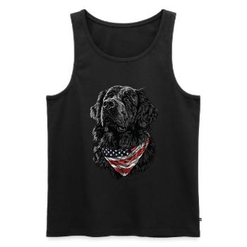 Neufundland - Männer Premium Bio Tank Top - Schwarz - Vorne - Michal (187cm)