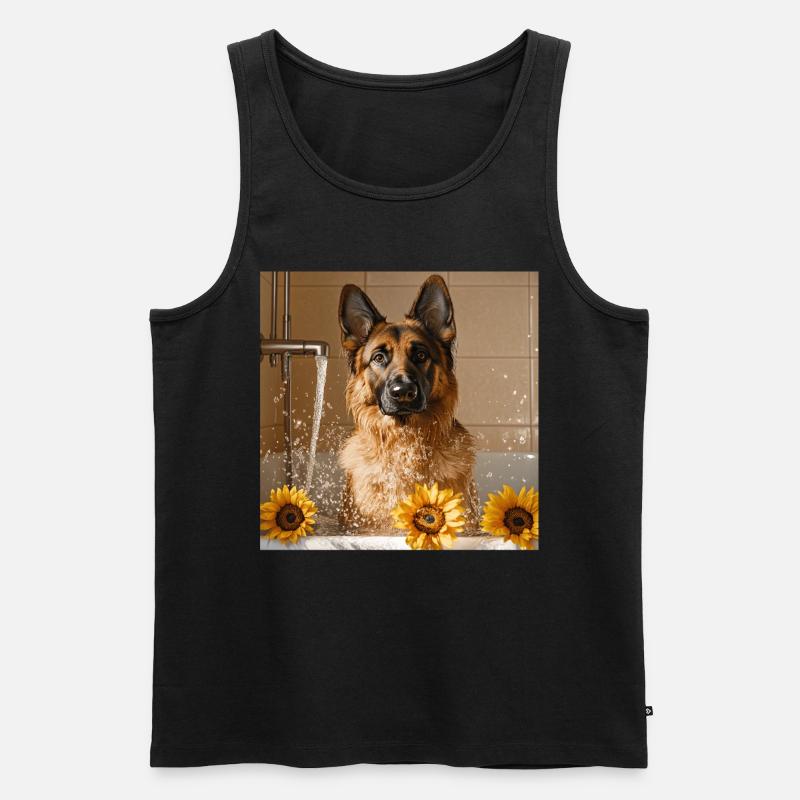 Deutscher Schäferhund - Männer Premium Bio Tank Top - Schwarz