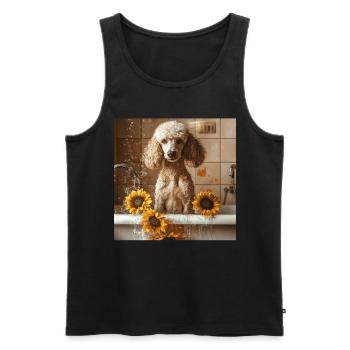 Pudel - Männer Premium Bio Tank Top - Schwarz - Vorne - Michal (187cm)