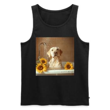 Labrador Retriever - Männer Premium Bio Tank Top - Schwarz - Vorne - Michal (187cm)