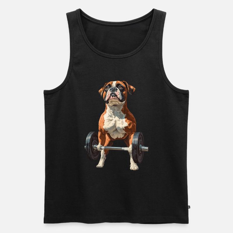 Boxer - Männer Premium Bio Tank Top - Schwarz