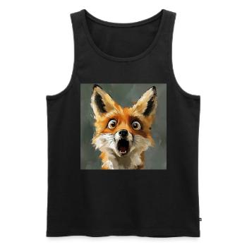 Fuchs - Männer Premium Bio Tank Top - Schwarz - Vorne - Michal (187cm)