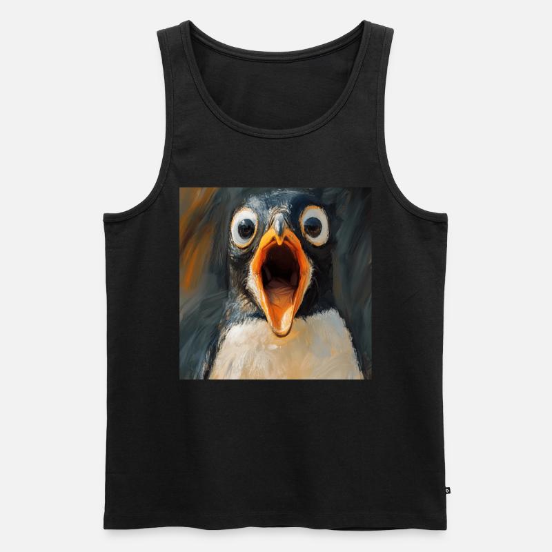 Pinguin - Männer Premium Bio Tank Top - Schwarz