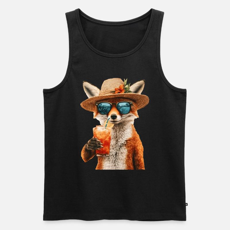 Fuchs - Männer Premium Bio Tank Top - Schwarz