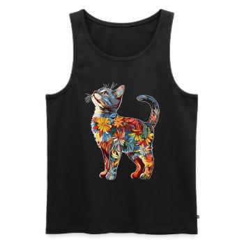 Amerikanisch Kurzhaar - Männer Premium Bio Tank Top - Schwarz - Vorne - AI Model Male 178 light (178cm)
