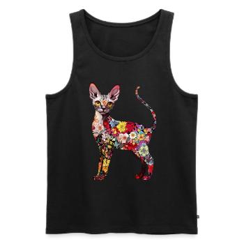 Cornish Rex - Männer Premium Bio Tank Top - Schwarz - Vorne - Michal (187cm)