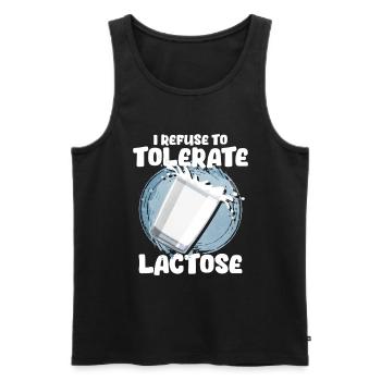 Laktose - Männer Premium Bio Tank Top - Schwarz - Vorne - Michal (187cm)