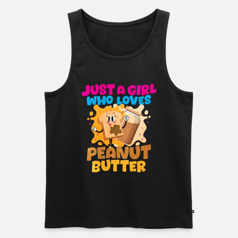 Erdnussbutter - Männer Premium Bio Tank Top - Schwarz