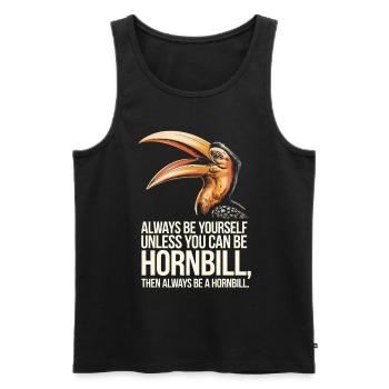 Nashornvogel - Männer Premium Bio Tank Top - Schwarz - Vorne - AI Model Male 178 light (178cm)