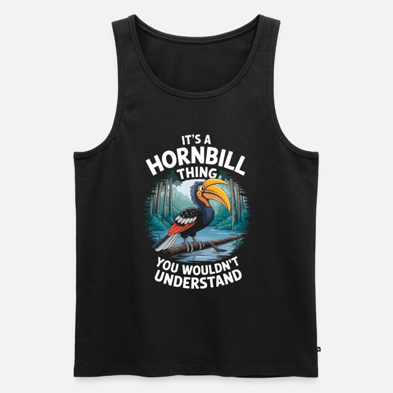 Nashornvogel - Männer Premium Bio Tank Top - Schwarz