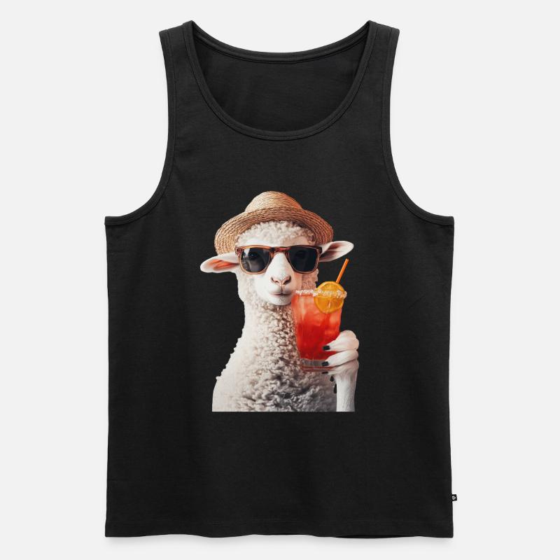 Schaf - Männer Premium Bio Tank Top - Schwarz
