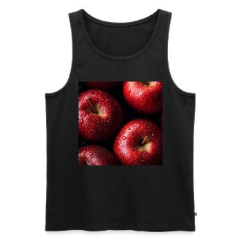 Äpfel - Männer Premium Bio Tank Top - Schwarz - Vorne - AI Model Male 178 light (178cm)