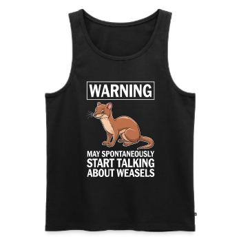 Wiesel - Männer Premium Bio Tank Top - Schwarz - Vorne - Michal (187cm)