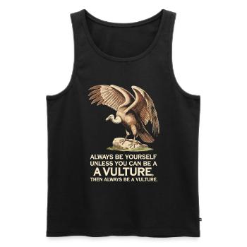 Geier - Männer Premium Bio Tank Top - Schwarz - Vorne - Michal (187cm)