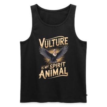 Geier - Männer Premium Bio Tank Top - Schwarz - Vorne - Michal (187cm)